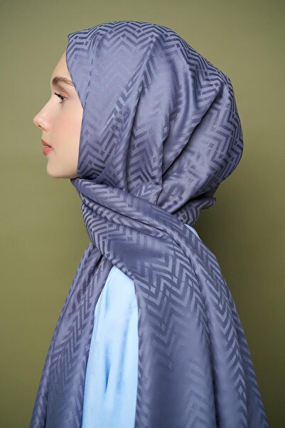 Modakaşmir Jacquard Silky Series - Zigzag Patterned Shawl