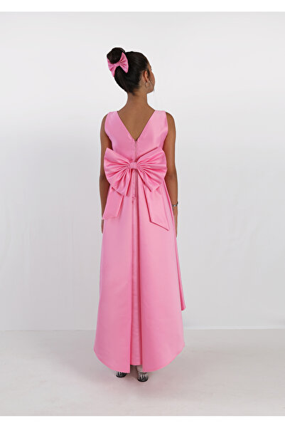 2021 NSM LİFE quality of life Kız Çocuk Asimetrik Pembe Anvelop Elbise Doğum Günü Parti Mezuniyet Elbise