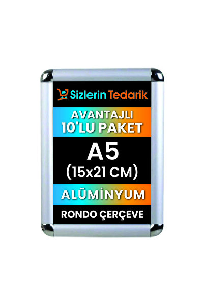 A5 ALÜMİNYUM RONDO ÇERÇEVE 10 ADET