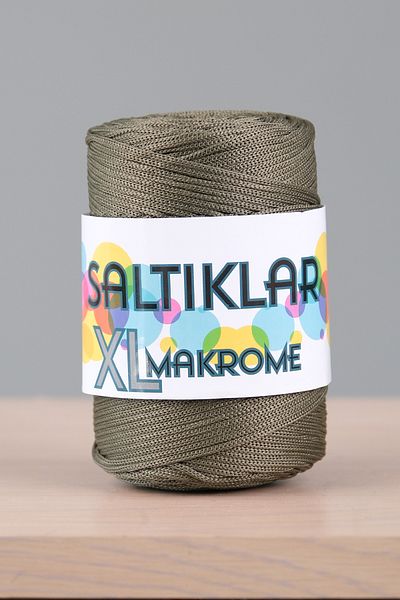 SALTIKLAR XL Macrame 200Gram 4mm - Premium Polyester Macrame Thread 4mm Khaki Green-2860