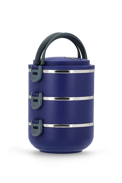 Penguen Set of 3 Food Storage Thermos and Lunch Box for Workplace-Picnic-Camping