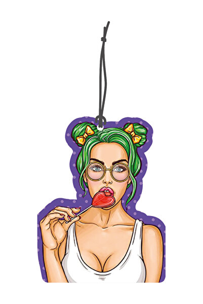 Genel Markalar Lolipoplu Kız, Pin Up Girl Tasarımlı Dekoratif Oto Kokusu Ve A...