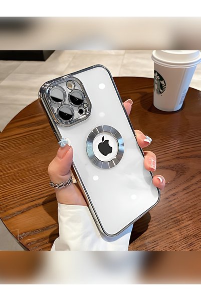 halkhouse iPhone 12 Pro Max Kamera Korumalı Omega Renkli Şeffaf Silikon Kapak...