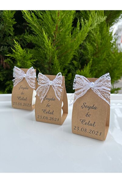 TURKAFONE Söz Nişan Nikah Düğün Hatırası Kartlı 10 Adet Bubble Mum Hediyesi D...