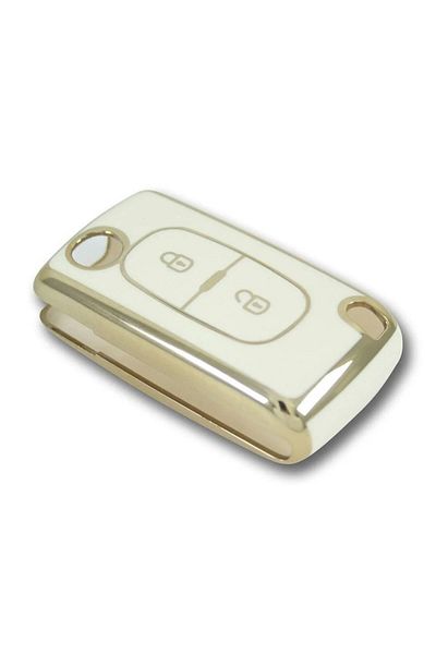 NADİR Peugeot Cıtroen Partner Berlingo - White Design, Nano Rubber and Silicone Key Case