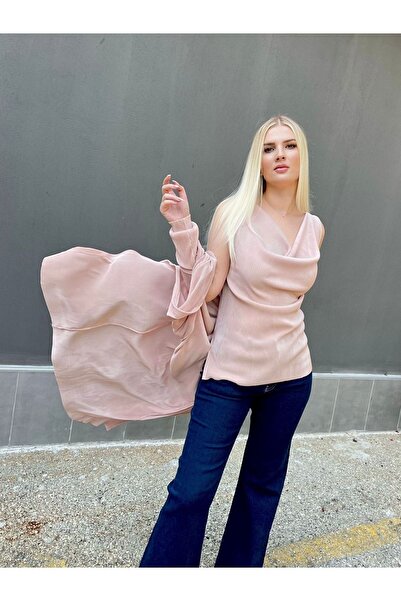 ileenofficial Pudra 2'li Hırka Bluz Takım