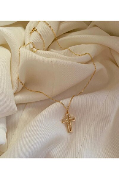the W store Taşlı Haç Kolye