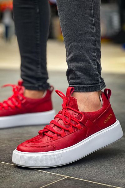 Paolo Zaccardi P159 Saturn - Men's Orthopedic Sneaker Sports Shoes, Red Cbt
