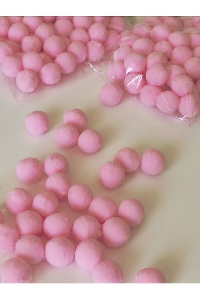 Gönül İşlerim Soft Plush Pompom-pink 2 Cm-50pcs