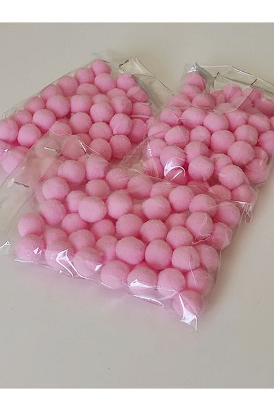 Gönül İşlerim Soft Plush Pompom-pink 2 Cm-50pcs