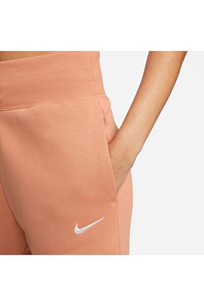 Nike Sportswear Phoenix Fleece High Rise Kadın Turuncu Eşofman Altı
