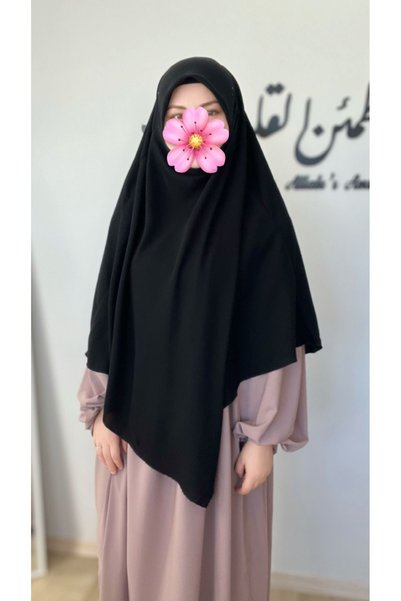 MERVERA Large Size Black Sultanbaş Souffle Scarf and Kimar Medina Silk