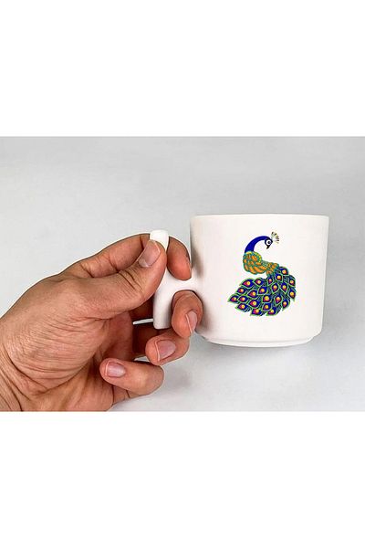 totik Peacock Patterned - T Handle Mug