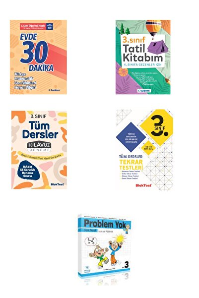 Tudem Yayınları Tudem 3.sınıf Evde 30 Dakika+tatil Kitabım+tüm Dersler Kılavu...