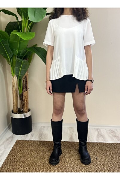 OlaFre White Ruffle Blouse