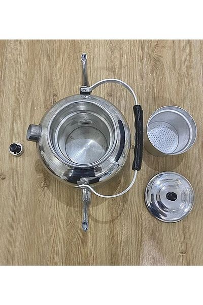 Yıldız çelik Double Sided Aluminum Teapot, Ottoman Budgie Teapot 3 Liters