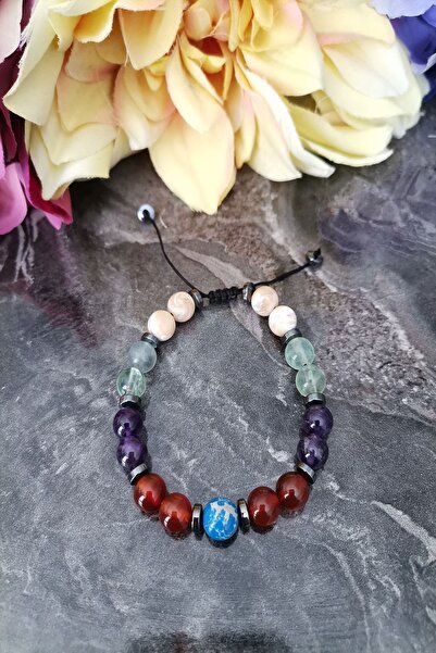 badeaccessories Certified Aquarius Natural Stone Bracelet: Varacite, Red Agat...