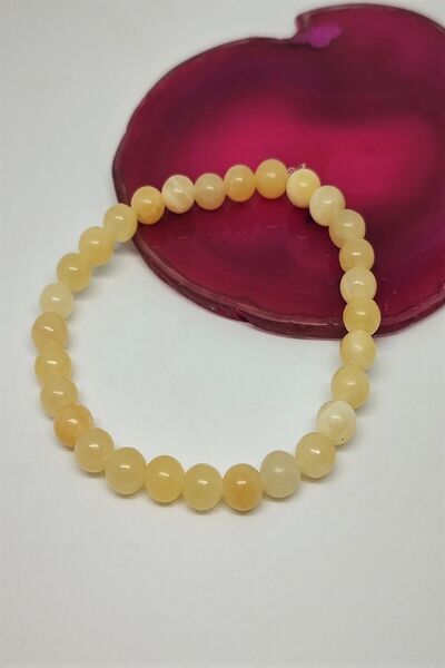 badeaccessories Certified 6 Mm Calcite Natural Stone Bracelet
