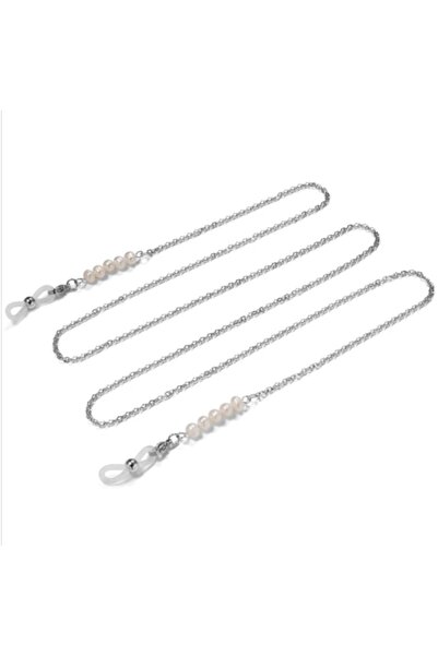 MADAM BERRA 6 mm SinGle StrinG Silver Color Glasses Chain with Pearls