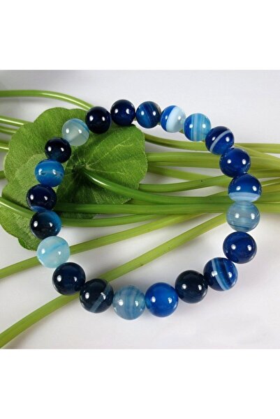 Doğaltaş Agate Blue Bracelet