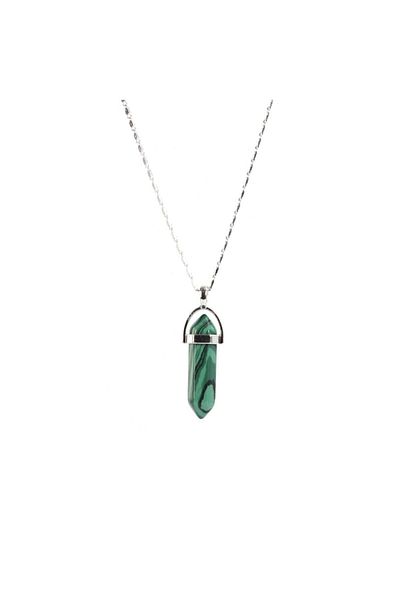 Armis Malahit Natural Stone Pandula Necklace Natural Stone Including Chain