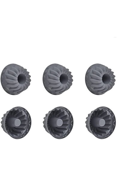 PİNK ROSE قالب كيك وكعك صغير من السيليكون مكون من 18 قطعة من Bybirgül Anthracite