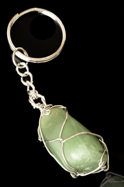 Tesbih Atölyesi سلسلة مفاتيح من حجر الأفينتورين المملوءة بسلك معتمد