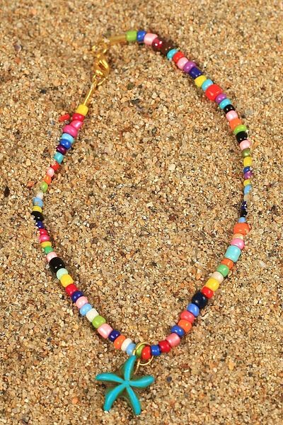 Zilli SEA STAR PEARL DETAILED COLORED BEAD ANKLE