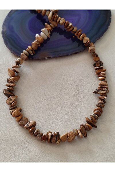 badeaccessories Sertifikalı Jasper Kırıktaş Doğaltaş Kolye