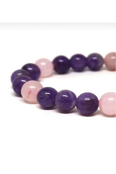 Melek Bozkurt Natural Stone Pink Quartz Amethyst