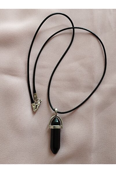Galibarda Natural Stone Pandula Necklace with Leather Cord