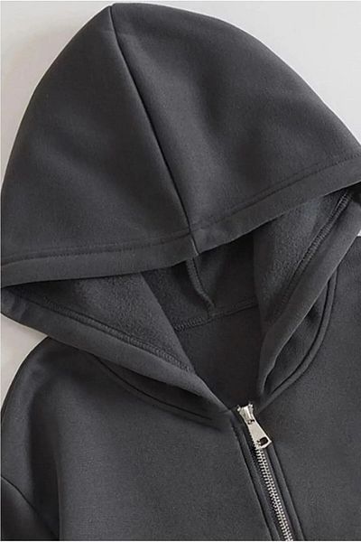 HIRSCH Unisex Oversize Cardigan Hooded Anthracite Cardigan