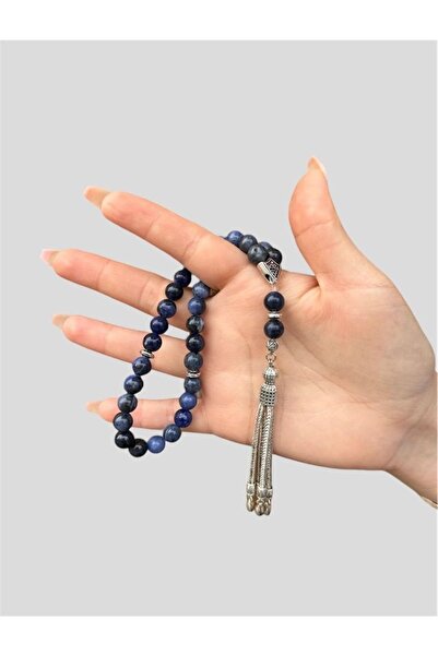 Asya Gems Χάντρες προσευχής από φυσική πέτρα σοδαλίτη σε σχήμα σφαίρας 8 χιλι...