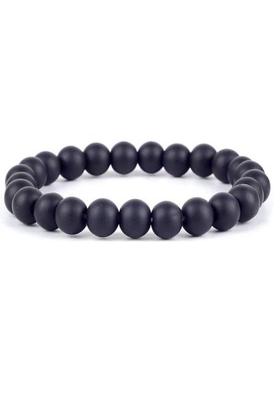 Armis 8 mm Natural Stone Onyx Stone Bracelet (Celace Balance Stone)
