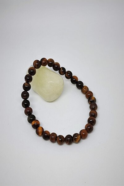 badeaccessories 6 mm Tiger Eye - Certified Natural Stone Bracelet