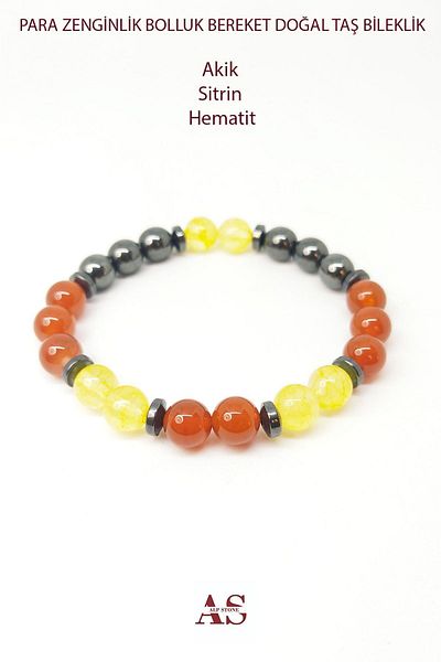 Armis 8 mm Mixed Natural Gemstone Money Blessings and Wealth Bracelet