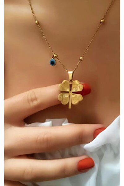 Bahar Takı ve aksesuar Kadın Dört Yapraklı Yonca Kolye