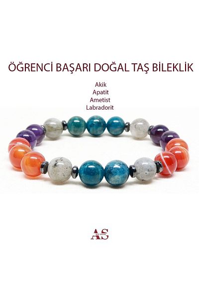 Armis Natural Stone Student Success - Amethyst, Apatite, Agate and Labradorite Bracelet