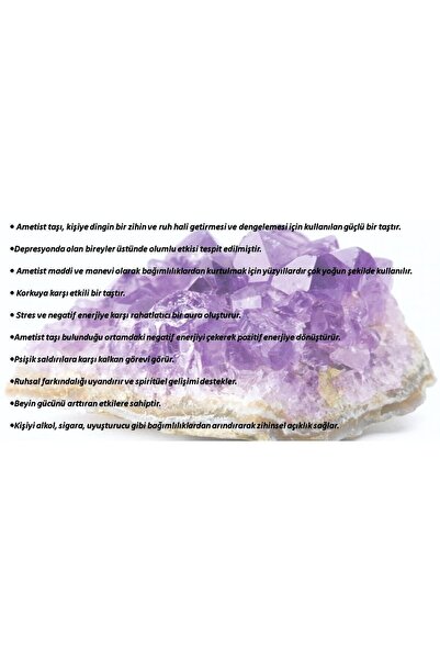 Ametist Kalp Doğal Taş Kolye