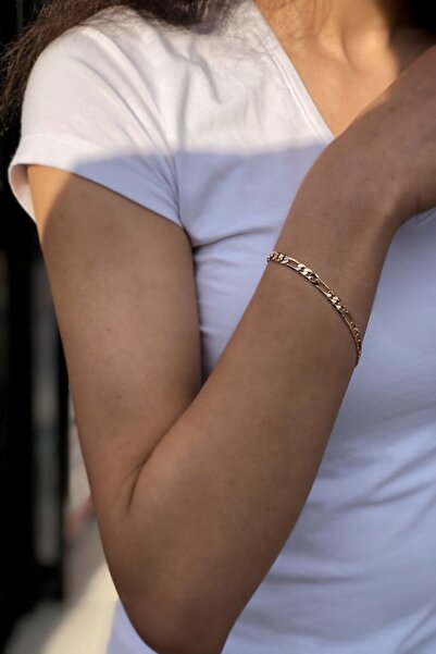 İnci Accessories Kadın Figaro Model Gold Bileklik