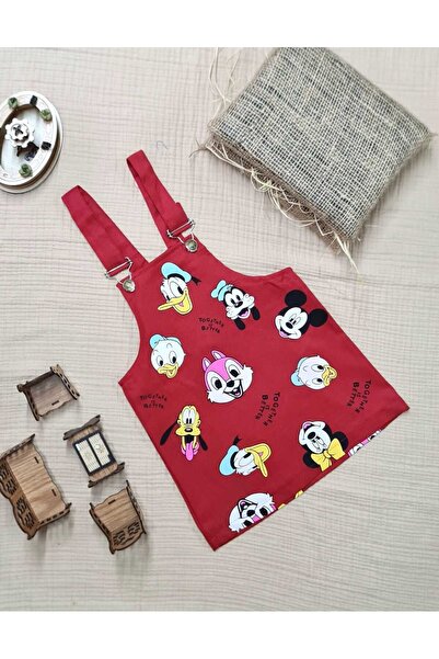 minitrends Baskılı Gabardin Kumaş Kız Çocuk Elbise