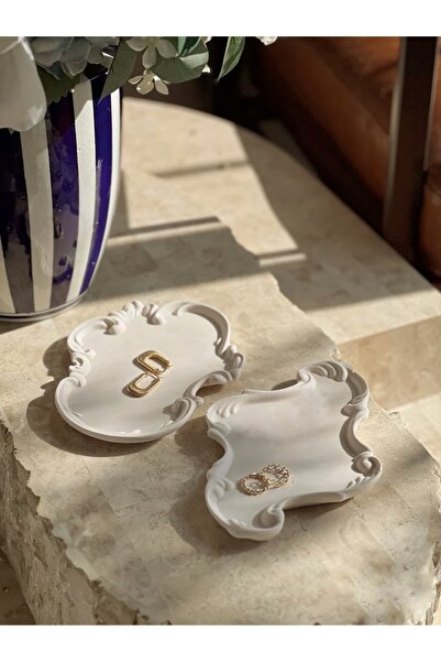 Bautinq Store Σετ διακοσμητικών δίσκων από μπετόν 2 τεμαχίων Vintage