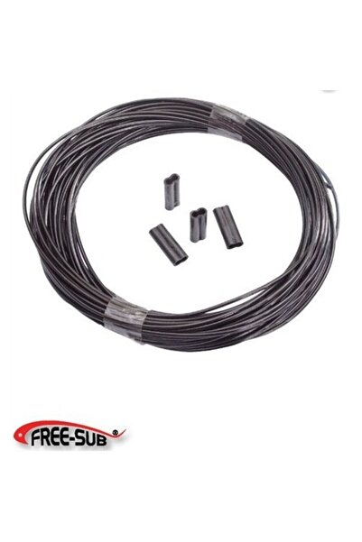 HobiStore Free-Sub 1.50 Zıpkın Misinası + Klipsi Kit, (10Mt Misina + 4 Ad. Kl...