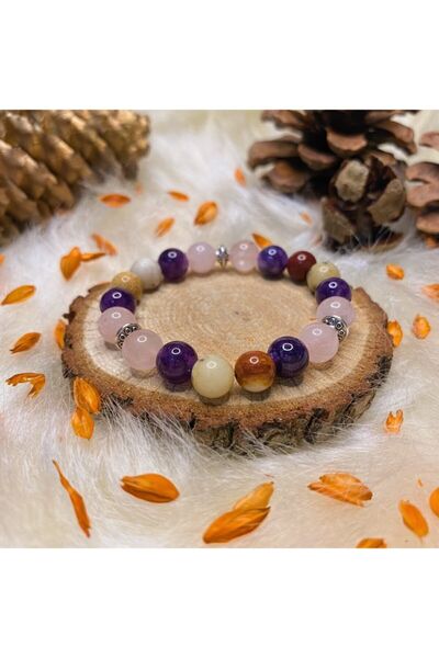 Doğaltaş سوار من الحجر الطبيعي بعلامة برج الحوت مقاس 8 مم