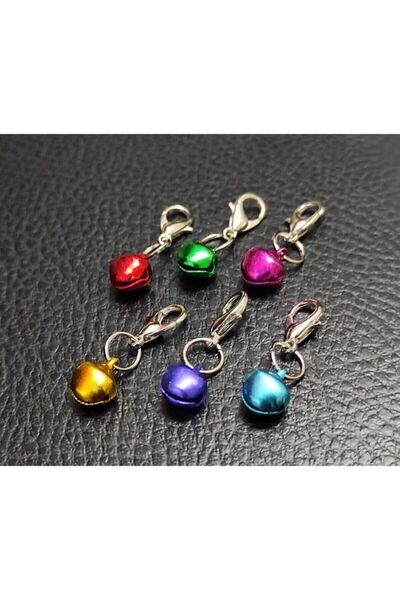 NİMBO Kedi Tasması Için Kancalı Çıngıraklı Zil Renkli 6 Lı Set