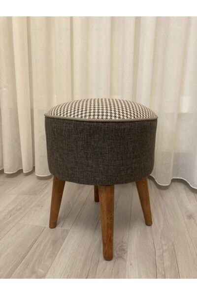 Kargolagelsin Ahşap Ayaklı Puf Koltuk Gri