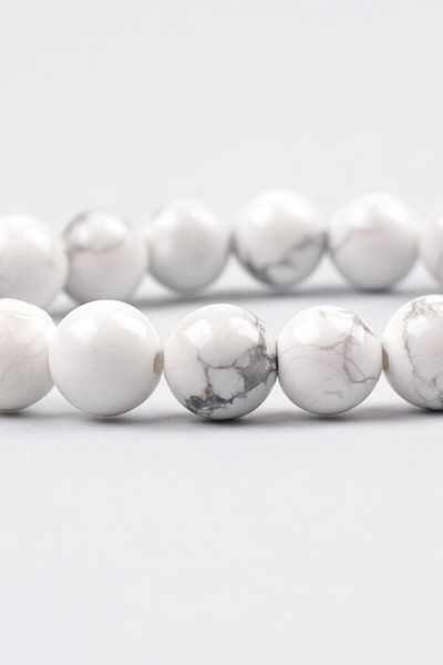 Armis 8 Mm Natural Stone Howlite Stone Bracelet