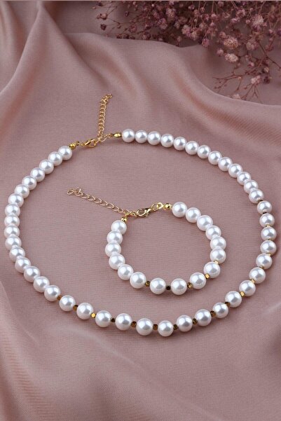 Genel Markalar Inci Kolye Bileklik Set