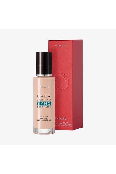 Oriflame كريم أساس The One Everlasting Sync Soft يدوم 12 ساعة غير لامع - رائع