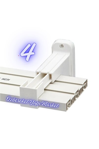 özbereketyapimarket Perde Rayı Korniş L Ayak Duvara Montaj Askı Aparatı 4 Adet